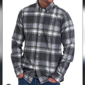 Barbour Men's Gray Plaid Shirt
